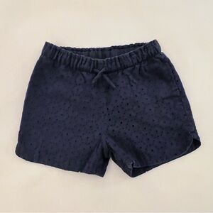 Cat & Jack Eyelet Dark Blue Elastic Waist Shorts